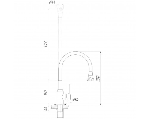 Змішувач для кухні Domino ELLIPSE DCC-203SA-G03 - DOMINO