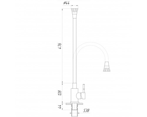 Смеситель для кухни Globus Lux Alpen SBT1-203SA-B01