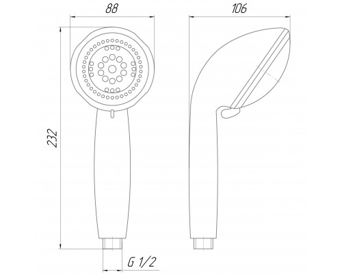 Душевая лейка Topaz NF-2288-00-LOTUS