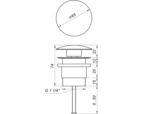 Донний клапан Globus Lux HG15-04A BR (Click-clack) - Globus Lux