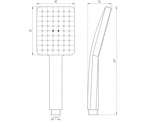 Душевая лейка Globus Lux NS-002-BB