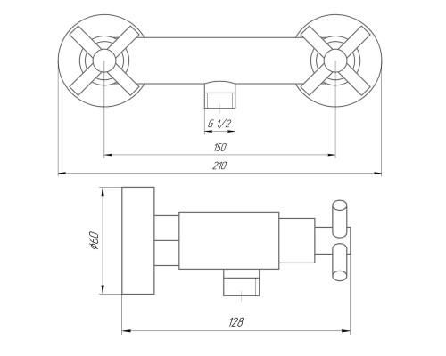 Змішувач для душу Globus Lux DUKAT SD4-105 - Globus Lux