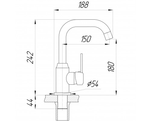 Смеситель для умывальника DOMINO ELLIPSE DCC-101L