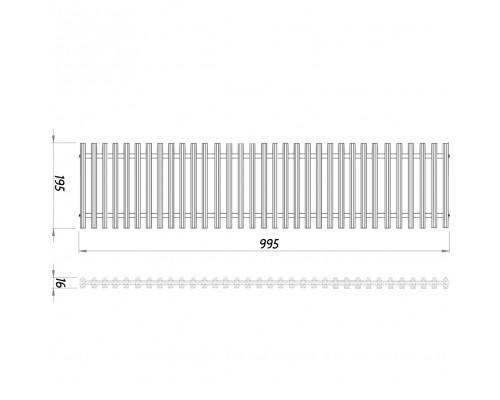 Конвектор ТС80-1000/200-LUX-2wbl (з решіткою) - TEPLOWATT