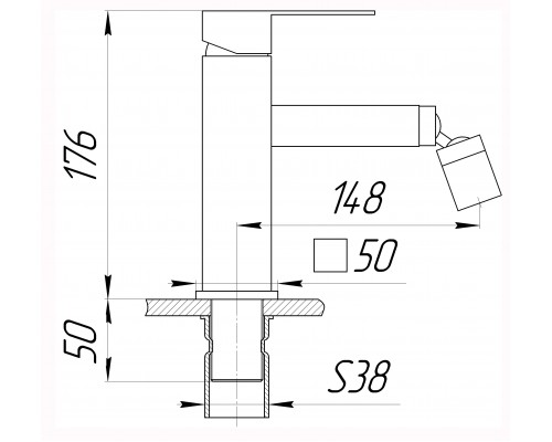 Змішувач для біде Globus Lux SICILIA SBQ-106 - Globus Lux