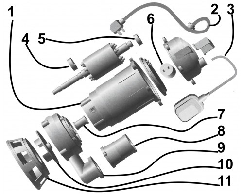 Насос фекальний VOLKS pumpe WQD8-12 0,9кВт - VOLKS