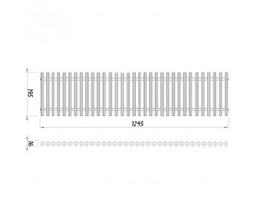 Конвектор ТС80-1250/200-LUX-2wbr (з решіткою) - TEPLOWATT