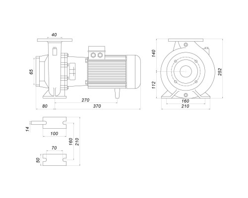 Насос моноблочний IR 40-125A 3,0 кВт SAER (40 м3/год, 27,5 м) - SAER