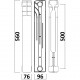 Радіатор біметалевий секційний GALLARDO BIHOT 500/96 (кратно 10) - GALLARDO