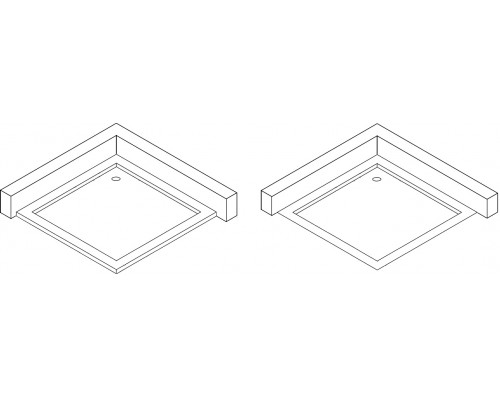 Душевой поддон квадратный BOBR SS80I BRAVO (1уп.)