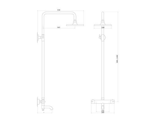 Душова система Globus Lux Termostatic R GDS-0041T - Globus Lux