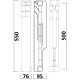 Радіатор біметалевий секційний ENERGO BIDEEP 500/96 (кратно 10) - ENERGO