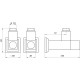 Набір Кран напівобертовий кутовий з американкою SOLOMON LUX 1/2″ CUBE CHROM 8888 (1уп.) - Solomon